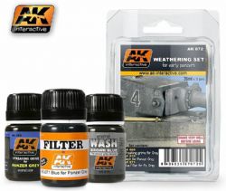TEXTURE -  EARLY PANZERS WEATHERING SET -  AK INTERACTIVE