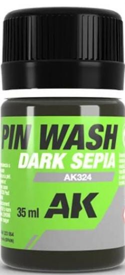 TEXTURE -  PIN WASH DARK SEPIA (35ML) -  AK INTERACTIVE