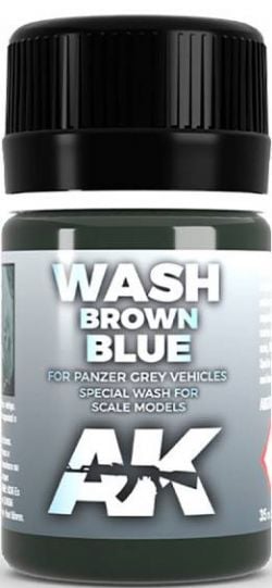 TEXTURE -  WASH BROWN BLUE FOR PANZER GREY VEHICLES (35ML) -  AK INTERACTIVE