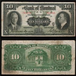 THE BANK OF MONTREAL -  10 DOLLARS 1931 (VG) -  BILLETS DU CANADA 1931
