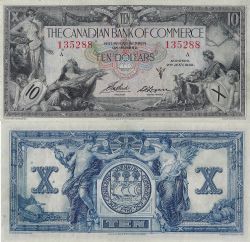 THE CANADIAN BANK OF COMMERCE -  10 DOLLARS 1935 -  BILLETS DU CANADA 1935