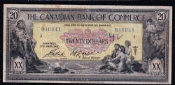 THE CANADIAN BANK OF COMMERCE -  20 DOLLARS 1917 (VF) -  BILLETS DU CANADA 1917
