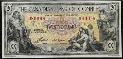 THE CANADIAN BANK OF COMMERCE -  20 DOLLARS 1935 -  BILLETS DU CANADA 1935