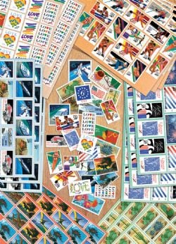 THE OP PUZZLE -  U.S. STAMPS OF THE 80'S (1000 PIÈCES)