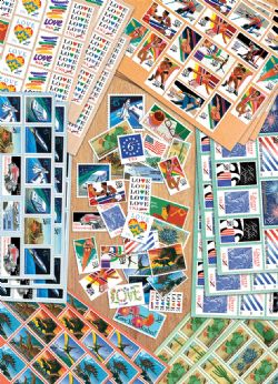 THE OP PUZZLE -  U.S. STAMPS OF THHE 80'S (1000 PIÈCES)