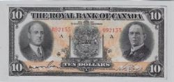 THE ROYAL BANK OF CANADA -  10 DOLLARS 1933 (VF) -  BILLETS DU CANADA 1933