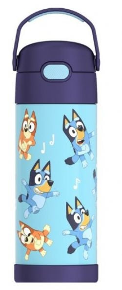 THERMOS -  BOUTEILLE AVEC BOUTON POUSSOIR DE BLUEY (414ML)