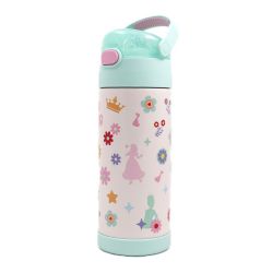 THERMOS -  BOUTEILLE AVEC BOUTON POUSSOIR DE PRINCESSE DISNEY (410ML)