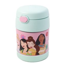 THERMOS -  CONTENANT A ALIMENT AVEC BOUTON POUSSOIR DE PRINCESSE DISNEY (290ML)