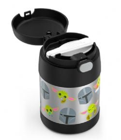 THERMOS -  CONTENEUR À ALIMENT AVEC BOUTON POUSSOIR DE LE MANDALORIEN (290ML)