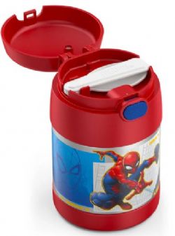 THERMOS -  CONTENEUR À ALIMENT AVEC BOUTON POUSSOIR DE SPIDER-MAN (290ML)