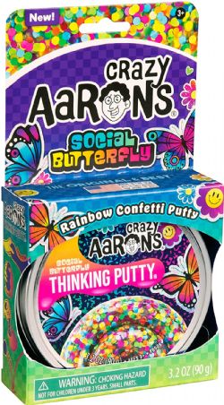 THINKING PUTTY -  SOCIAL BUTTERFLY -  RAINBOW CONFETTI
