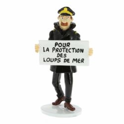 TINTIN -  FIGURINE ALLIAGE DE CAPITAINE CHESTER AVEC CERTIFICAT (5 CM)