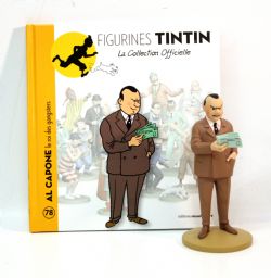 TINTIN -  FIGURINE D'AL CAPONE LE ROI DES GANGSTERS + LIVRET + PASSEPORT (12CM) -  LA COLLECTION OFFICIELLE 78