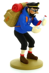 TINTIN -  FIGURINE DE HADDOCK ALPINISTE ET LA BOUTEILLE VIDE (12 CM)