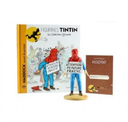 TINTIN -  FIGURINE DE HADDOCK COUVERT DE PEINTURE + LIVRET + PASSEPORT (12CM) 69