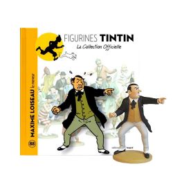 TINTIN -  FIGURINE DE MAXIME LOISEAU LE MENEUR + LIVRET + PASSEPORT (12CM) -  LA COLLECTION OFFICIELLE 88