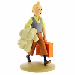 TINTIN -  FIGURINE DE TINTIN EN ROUTE (12 CM) -  COLLECTION FIGURINES RÉSINE 12 CM