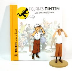 TINTIN -  FIGURINE DE TINTIN SCRUTE LE DÉSERT + LIVRET + PASSEPORT (12CM) -  LA COLLECTION OFFICIELLE 77