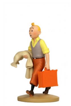 TINTIN -  FIGURINE DE TINTIN À LA VALISE (12CM) -  COLLECTION FIGURINES RÉSINE 12 CM 95