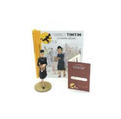 TINTIN -  MADAME CLAIRMONT + LIVRET + PASSEPORT (12 CM) -  LA COLLECTION OFFICIELLE 98