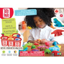 TUTTI FRUTTI -  LE PAYS DES DINOSAURES (MULTILINGUE) -  PÂTE À MODELER PARFUMÉE