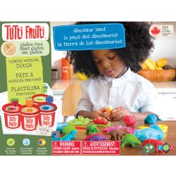 TUTTI FRUTTI -  LE PAYS DES DINOSAURES - SANS GLUTEN (MULTILINGUE) -  PÂTE À MODELER PARFUMÉE