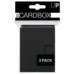ULTRA PRO -  BOÎTE POUR 15 + CARTES - NOIRE - 3 PACK