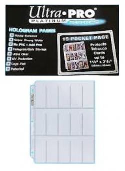 ULTRA PRO -  FEUILLE 15 POCHETTES PLATINUM