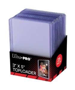 ULTRA PRO -  TOPLOADER TALL BOY 7.5 CM X 12.5 CM (PAQUET DE 25)