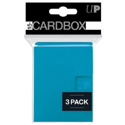 ULTRAPRO -  PAQUET DE  3 BOÎTE POUR 15 + CARTES - CYAN