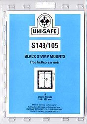 UNI-SAFE -  POCHETTES À FOND NOIR S148/105 (PAQUET DE 10)