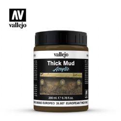 VALLEJO ACRYLIC -  EUROPEAN MUD (200 ML) -  THICK MUD 26807