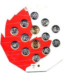 VANCOUVER 2010 -  ENSEMBLE OFFICIEL DES PIÈCES DES JEUX OLYMPIQUES 2007-2010 -  PIÈCES DU CANADA 2007