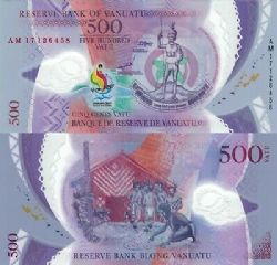 VANUATU -  500 VATU 2017 (2019) (UNC) - BILLET COMMÉMORATIF