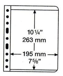 VARIO -  FEUILLES DE CLASSEMENT CLAIRES, 1 BANDE (PAQUET DE 5 FEUILLES)