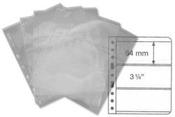 VARIO -  FEUILLES DE CLASSEMENT CLAIRES, 3 BANDES (PAQUET DE 5 FEUILLES)