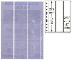 VARIO -  FEUILLES DE CLASSEMENT CLAIRES, 3 BANDES VERTICALES (PAQUET DE 5 FEUILLES)