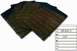 VARIO -  FEUILLES DE CLASSEMENT NOIRES, 8 BANDES (PAQUET DE 5 FEUILLES)