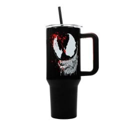 VENOM -  TASSE DE VOYAGE EN MÉTAL AVEC PAILLE WE ARE VENOM (1.18 L)