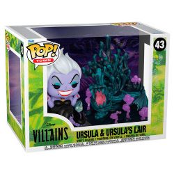 VILLAINS -  FIGURINE POP! EN VINYLE D'URSULA & REPAIRE D'URSULA (10 CM) 43