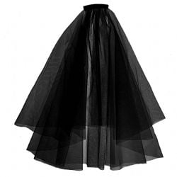 VOILE DE MARIÉE NOIR GOTHIQUE (ADULTE)