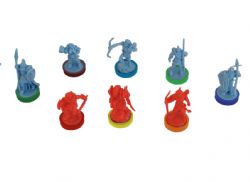 WAR OF THE RING - 2ND EDITION -  ENSEMBLE ACESSOIRES D'ANNEAUX EN PLASTIQUE COLORÉ POUR FIGURINE JEU DE BASE