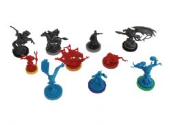 WAR OF THE RING - 2ND EDITION -  ENSEMBLE ACESSOIRES D'ANNEAUX EN PLASTIQUES COLORÉS POUR FIGURINES D'EXTENSION