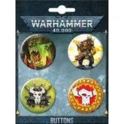 WARHAMMER 40K -  ENSEMBLE DE 4 BADGES ''ORKS'' 3