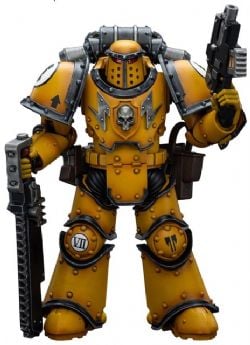 WARHAMMER 40K -  FIGURINE DE IMPERIAL FISTS LEGION MKIII DESPOILER SQUAD LEGION DESPOILER WITH CHAINSWORD - ÉCHELLE 1/18 -  JOYTOY