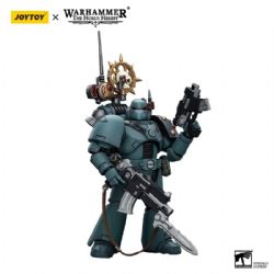 WARHAMMER 40K -  FIGURINE DE SONS OF HORUS MKVI TACTICAL SQUAD LEGIONARY WITH NUNCIO VOX - ÉCHELLE 1/18 -  JOYTOY