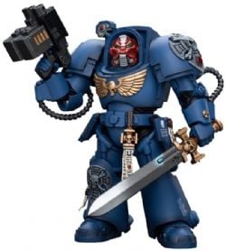 WARHAMMER 40K -  FIGURINE DE ULTRAMARINES TERMINATOR SQUAD SERGEANT WITH POWER SWORD AND TELEPORT HOMER - ÉCHELLE 1/18 -  JOYTOY