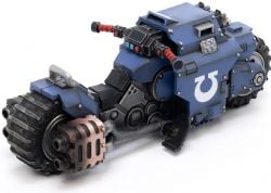 WARHAMMER 40K -  SPACE MARINES ULTRAMARINES OUTRIDER  - FIGURINE DE MOTORCYCLE - 1/18 -  JOYTOY