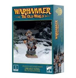 WARHAMMER : THE OLD WORLD -  DWARF KING WITH OATHSTONE -  FORTERESSES NAINES